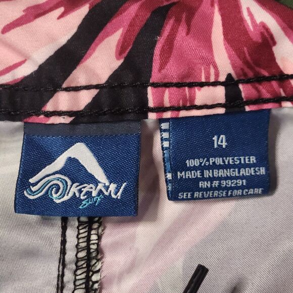 Kanu Surf Board Shorts Mens Multicolor Size 14 Hawaiian Floral Aloha Swim Trunks - Picture 4 of 4